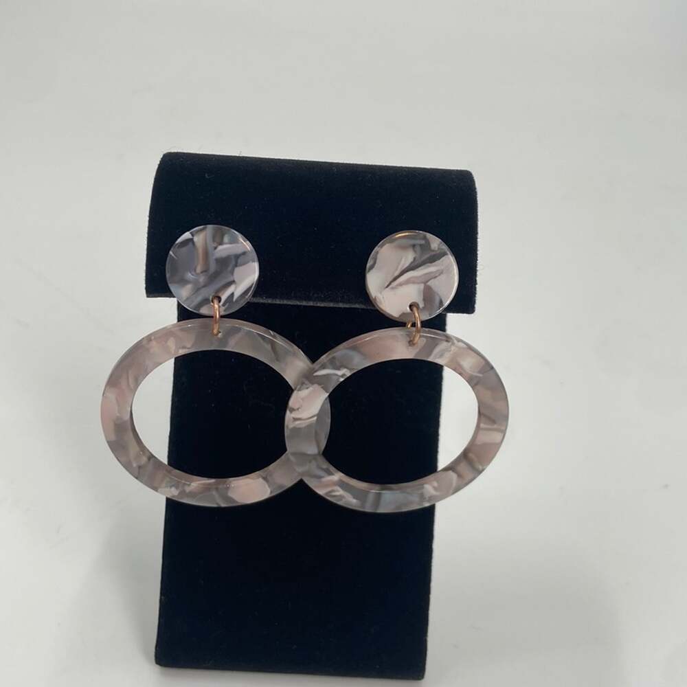 Marbled Resin Hoop earrings